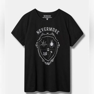 Wednesday Nevermore Black Tee